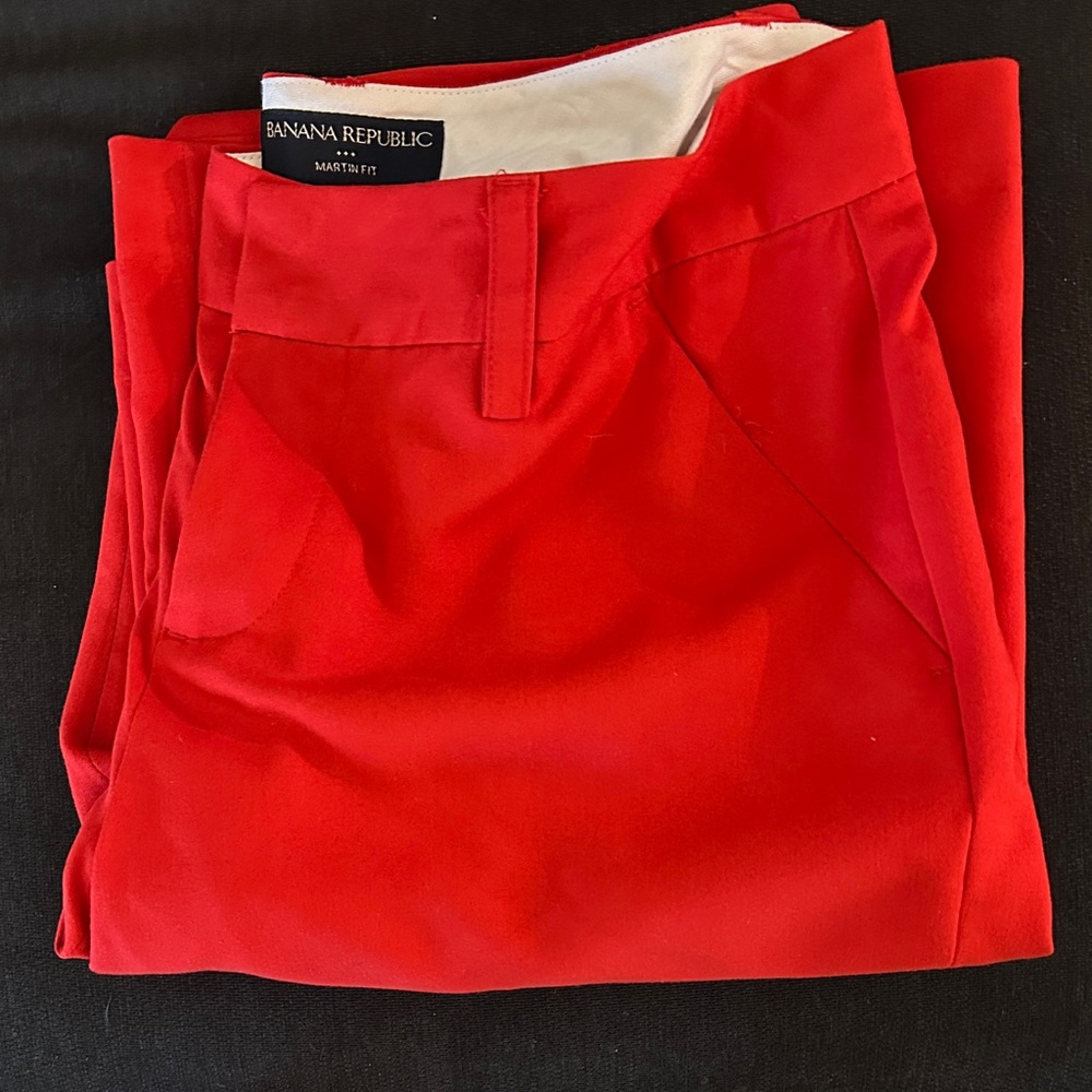 Banana Republic Vibrant Red Trousers